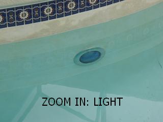 swimming pool leak in light
